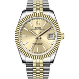 BUREI Men's Luxury Automatic Watch Fashion Waterproof Mechanical Watch, Adjustable Stainless Steel Two Tone Strap,Gift for Men