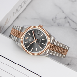 BUREI Men's Luxury Automatic Watch Fashion Waterproof Mechanical Watch, Adjustable Stainless Steel Two Tone Strap,Gift for Men