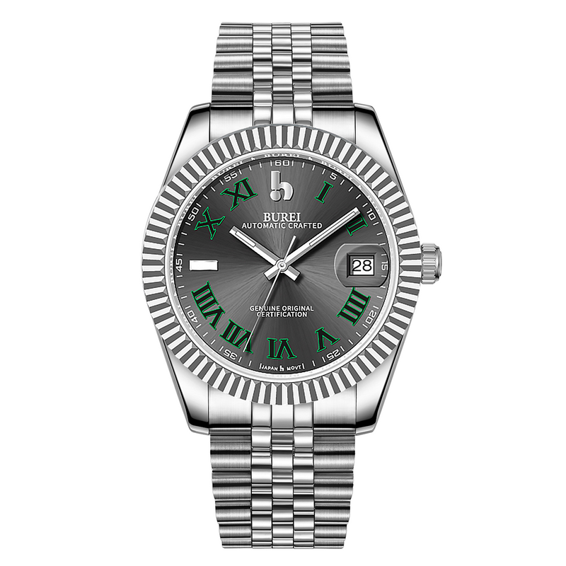 BUREI Men's Luxury Automatic Watch Fashion Waterproof Mechanical Watch, Adjustable Stainless Steel Two Tone Strap,Gift for Men