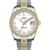 BUREI Men's Luxury Automatic Watch Fashion Waterproof Mechanical Watch, Adjustable Stainless Steel Two Tone Strap,Gift for Men
