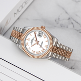 BUREI Men's Luxury Automatic Watch Fashion Waterproof Mechanical Watch, Adjustable Stainless Steel Two Tone Strap,Gift for Men
