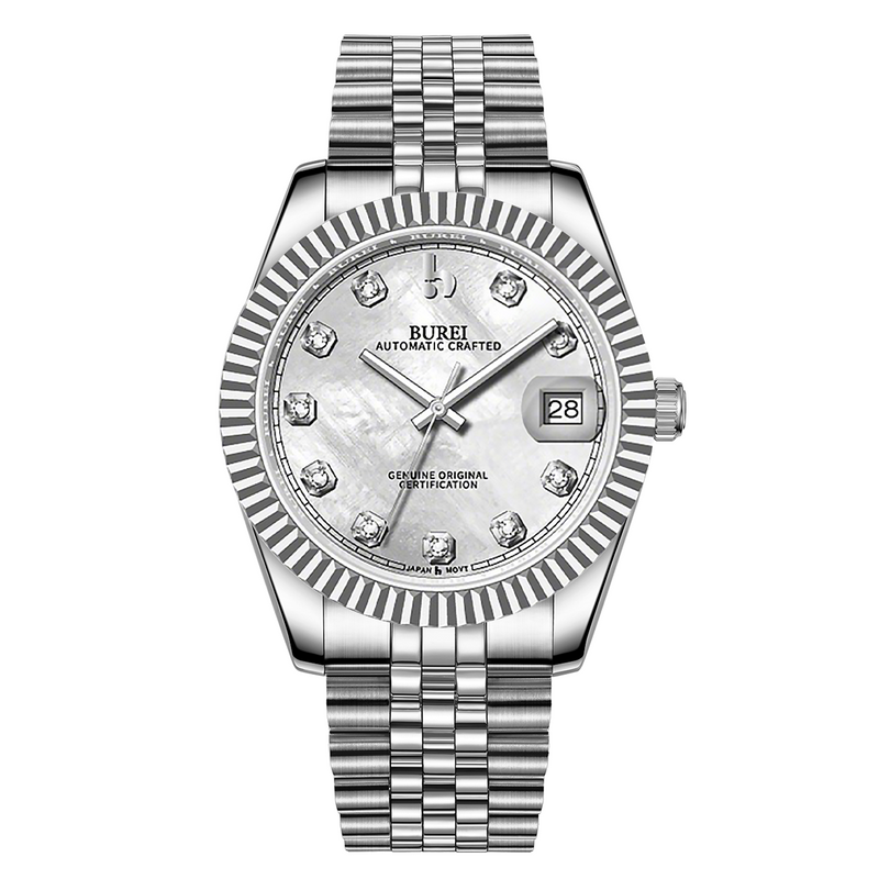 BUREI Men's Luxury Automatic Watch Fashion Waterproof Mechanical Watch, Adjustable Stainless Steel Two Tone Strap,Gift for Men