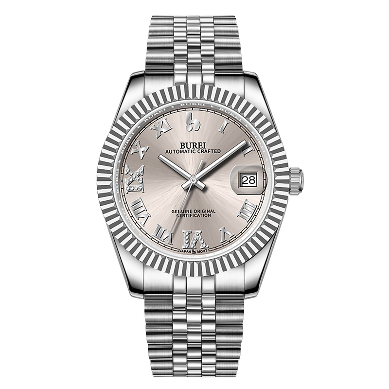 BUREI Men's Luxury Automatic Watch Fashion Waterproof Mechanical Watch, Adjustable Stainless Steel Two Tone Strap,Gift for Men