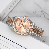 BUREI Men's Luxury Automatic Watch Fashion Waterproof Mechanical Watch, Adjustable Stainless Steel Two Tone Strap,Gift for Men