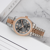 BUREI Men's Luxury Automatic Watch Fashion Waterproof Mechanical Watch, Adjustable Stainless Steel Two Tone Strap,Gift for Men