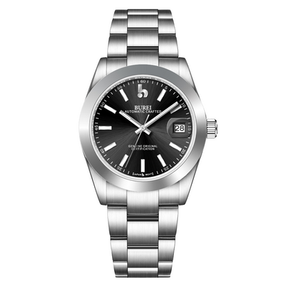 BUREI Luxury Automatic Watch 36mm, Fashion Waterproof Mechanical Watch, Adjustable Stainless Steel Two Tone Strap