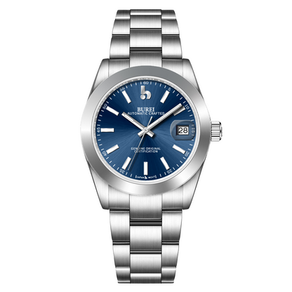BUREI Luxury Automatic Watch 36mm, Fashion Waterproof Mechanical Watch, Adjustable Stainless Steel Two Tone Strap