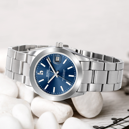 BUREI Luxury Automatic Watch 36mm, Fashion Waterproof Mechanical Watch, Adjustable Stainless Steel Two Tone Strap