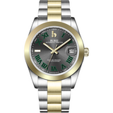 BUREI Men's Luxury Automatic Watch Fashion Waterproof Mechanical Watch, Adjustable Stainless Steel Two Tone Strap,Gift for Men