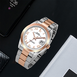 BUREI Men's Luxury Automatic Watch Fashion Waterproof Mechanical Watch, Adjustable Stainless Steel Two Tone Strap,Gift for Men