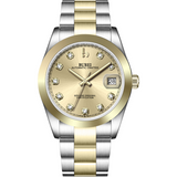 BUREI Men's Luxury Automatic Watch Fashion Waterproof Mechanical Watch, Adjustable Stainless Steel Two Tone Strap,Gift for Men