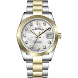 BUREI Men's Luxury Automatic Watch Fashion Waterproof Mechanical Watch, Adjustable Stainless Steel Two Tone Strap,Gift for Men