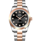 BUREI Men's Luxury Automatic Watch Fashion Waterproof Mechanical Watch, Adjustable Stainless Steel Two Tone Strap,Gift for Men
