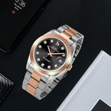 BUREI Men's Luxury Automatic Watch Fashion Waterproof Mechanical Watch, Adjustable Stainless Steel Two Tone Strap,Gift for Men