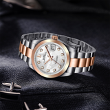 BUREI Men's Luxury Automatic Watch Fashion Waterproof Mechanical Watch, Adjustable Stainless Steel Two Tone Strap,Gift for Men