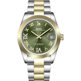 BUREI Men's Luxury Automatic Watch Fashion Waterproof Mechanical Watch, Adjustable Stainless Steel Two Tone Strap,Gift for Men