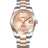 BUREI Men's Luxury Automatic Watch Fashion Waterproof Mechanical Watch, Adjustable Stainless Steel Two Tone Strap,Gift for Men