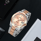 BUREI Men's Luxury Automatic Watch Fashion Waterproof Mechanical Watch, Adjustable Stainless Steel Two Tone Strap,Gift for Men