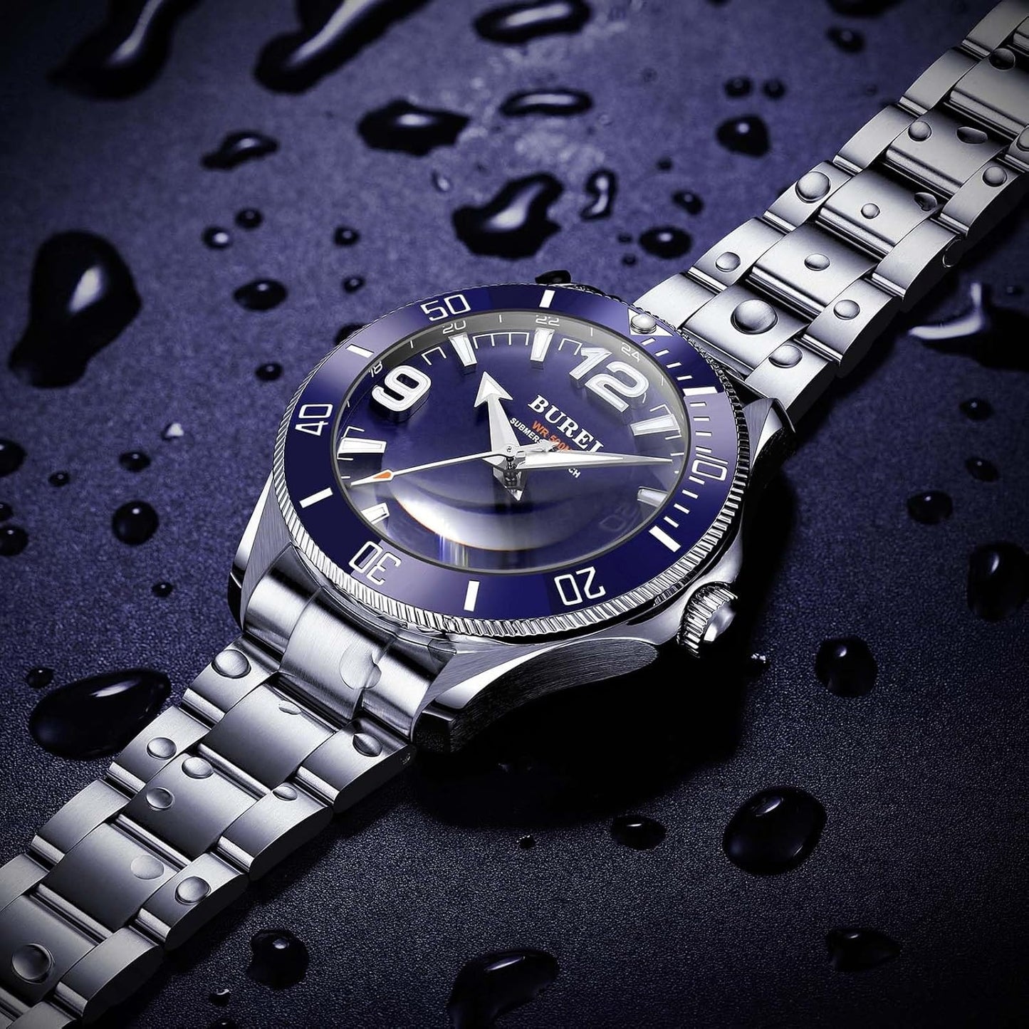 BUREI Diving Automatic Watch for Men,500M Waterproof Luxury Watches for Men,Gift for Men.