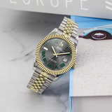 BUREI Men's Watch 41mm, Classic Stainless Steel, Waterproof Machine Watch with Date, Sapphire Crystal, Business Dress Wristwatch