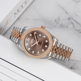 BUREI Men's Watch 41mm, Classic Stainless Steel, Waterproof Machine Watch with Date, Sapphire Crystal, Business Dress Wristwatch