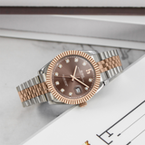 BUREI Men's Watch 41mm, Classic Stainless Steel, Waterproof Machine Watch with Date, Sapphire Crystal, Business Dress Wristwatch