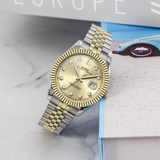 BUREI Men's Watch 41mm, Classic Stainless Steel, Waterproof Machine Watch with Date, Sapphire Crystal, Business Dress Wristwatch