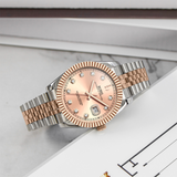 BUREI Men's Watch 41mm, Classic Stainless Steel, Waterproof Machine Watch with Date, Sapphire Crystal, Business Dress Wristwatch