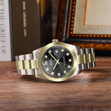 BUREI Men's Watch 41mm, Classic Stainless Steel, Waterproof Machine Watch with Date, Sapphire Crystal, Business Dress Wristwatch