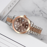 BUREI Men's Watch 41mm, Classic Stainless Steel, Waterproof Machine Watch with Date, Sapphire Crystal, Business Dress Wristwatch