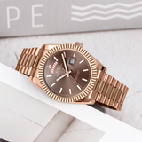 BUREI Mens Watch 41mm, Stainless Steel Analog Quartz, Waterproof with Calendar, Sapphire Crystal Dial, Business Casual Luxury Wristwatch