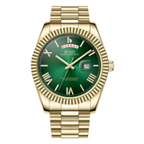 BUREI Mens Watch 41mm, Stainless Steel Analog Quartz, Waterproof with Calendar, Sapphire Crystal Dial, Business Casual Luxury Wristwatch