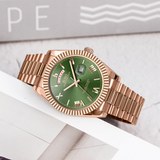 BUREI Mens Watch 41mm, Stainless Steel Analog Quartz, Waterproof with Calendar, Sapphire Crystal Dial, Business Casual Luxury Wristwatch