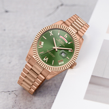 BUREI Mens Watch 41mm, Stainless Steel Analog Quartz, Waterproof with Calendar, Sapphire Crystal Dial, Business Casual Luxury Wristwatch