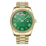 BUREI Mens Watch 41mm, Stainless Steel Analog Quartz, Waterproof with Calendar, Sapphire Crystal Dial, Business Casual Luxury Wristwatch