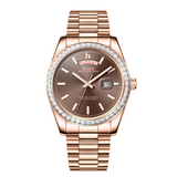 BUREI Mens Watch 41mm, Stainless Steel Analog Quartz, Waterproof with Calendar, Sapphire Crystal Dial, Business Casual Luxury Wristwatch