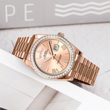 BUREI Mens Watch 41mm, Stainless Steel Analog Quartz, Waterproof with Calendar, Sapphire Crystal Dial, Business Casual Luxury Wristwatch