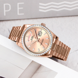 BUREI Mens Watch 41mm, Stainless Steel Analog Quartz, Waterproof with Calendar, Sapphire Crystal Dial, Business Casual Luxury Wristwatch