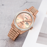 BUREI Mens Watch 41mm, Stainless Steel Analog Quartz, Waterproof with Calendar, Sapphire Crystal Dial, Business Casual Luxury Wristwatch