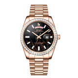 BUREI Mens Watch 41mm, Stainless Steel Analog Quartz, Waterproof with Calendar, Sapphire Crystal Dial, Business Casual Luxury Wristwatch