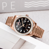 BUREI Mens Watch 41mm, Stainless Steel Analog Quartz, Waterproof with Calendar, Sapphire Crystal Dial, Business Casual Luxury Wristwatch