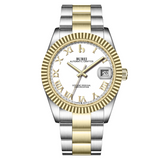 BUREI  Luxury Automatic Watch 36mm, Fashion Waterproof Mechanical Watch, Adjustable Stainless Steel Two Tone Strap