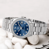 BUREI  Luxury Automatic Watch 36mm, Fashion Waterproof Mechanical Watch, Adjustable Stainless Steel Two Tone Strap