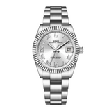 BUREI  Luxury Automatic Watch 36mm, Fashion Waterproof Mechanical Watch, Adjustable Stainless Steel Two Tone Strap