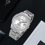 BUREI  Luxury Automatic Watch 36mm, Fashion Waterproof Mechanical Watch, Adjustable Stainless Steel Two Tone Strap