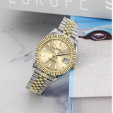 BUREI  Luxury Automatic Watch 36mm, Fashion Waterproof Mechanical Watch, Adjustable Stainless Steel Two Tone Strap