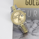 BUREI  Luxury Automatic Watch 36mm, Fashion Waterproof Mechanical Watch, Adjustable Stainless Steel Two Tone Strap
