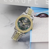 BUREI Luxury Automatic Watch 36mm, Fashion Waterproof Mechanical Watch, Adjustable Stainless Steel Two Tone Strap