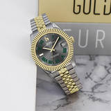 BUREI Luxury Automatic Watch 36mm, Fashion Waterproof Mechanical Watch, Adjustable Stainless Steel Two Tone Strap