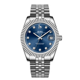 BUREI Luxury Automatic Watch 36mm, Fashion Waterproof Mechanical Watch, Adjustable Stainless Steel Two Tone Strap